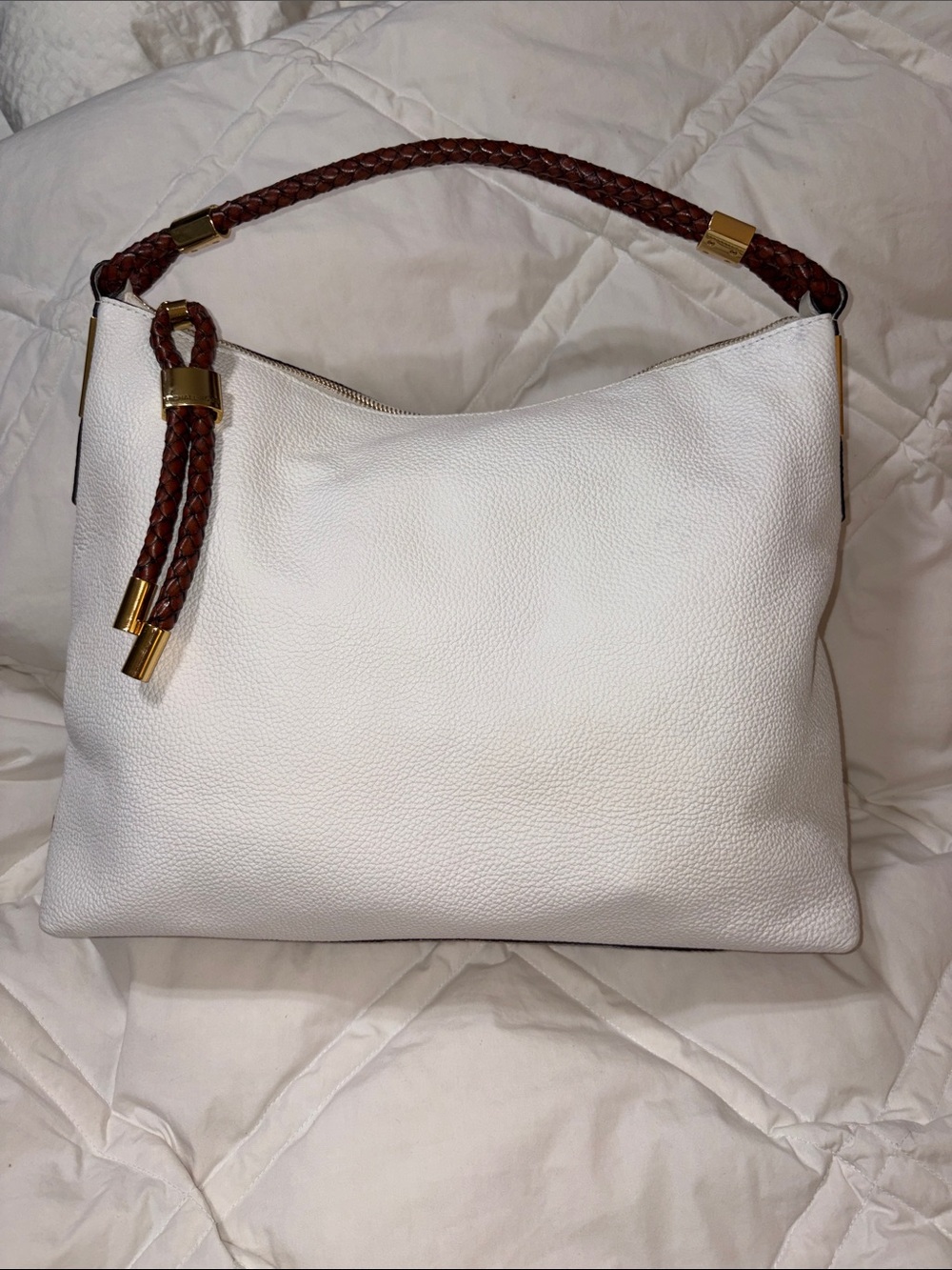 RARE Like new MICHAEL KORS Skorpios Braided Hobo Shoulder Bag